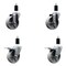Service Caster 4'' Semi Steel Swivel 1-3/8'' Expanding Stem Caster Set 2 Total Lock Brakes, 4PK SCC-EXTTL20S414-SSS-2-S-2-138 - alternate 1